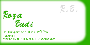 roza budi business card